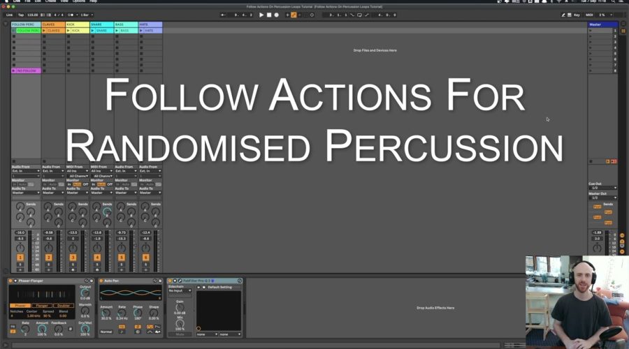 Follow Actions For Randomised Percussion