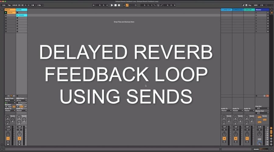 Delayed Reverb Feedback Loop Using Sends